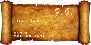 Fiser Ida névjegykártya